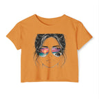 Women's Crop Top — Sunglasses/Jeep Sunset Graphic