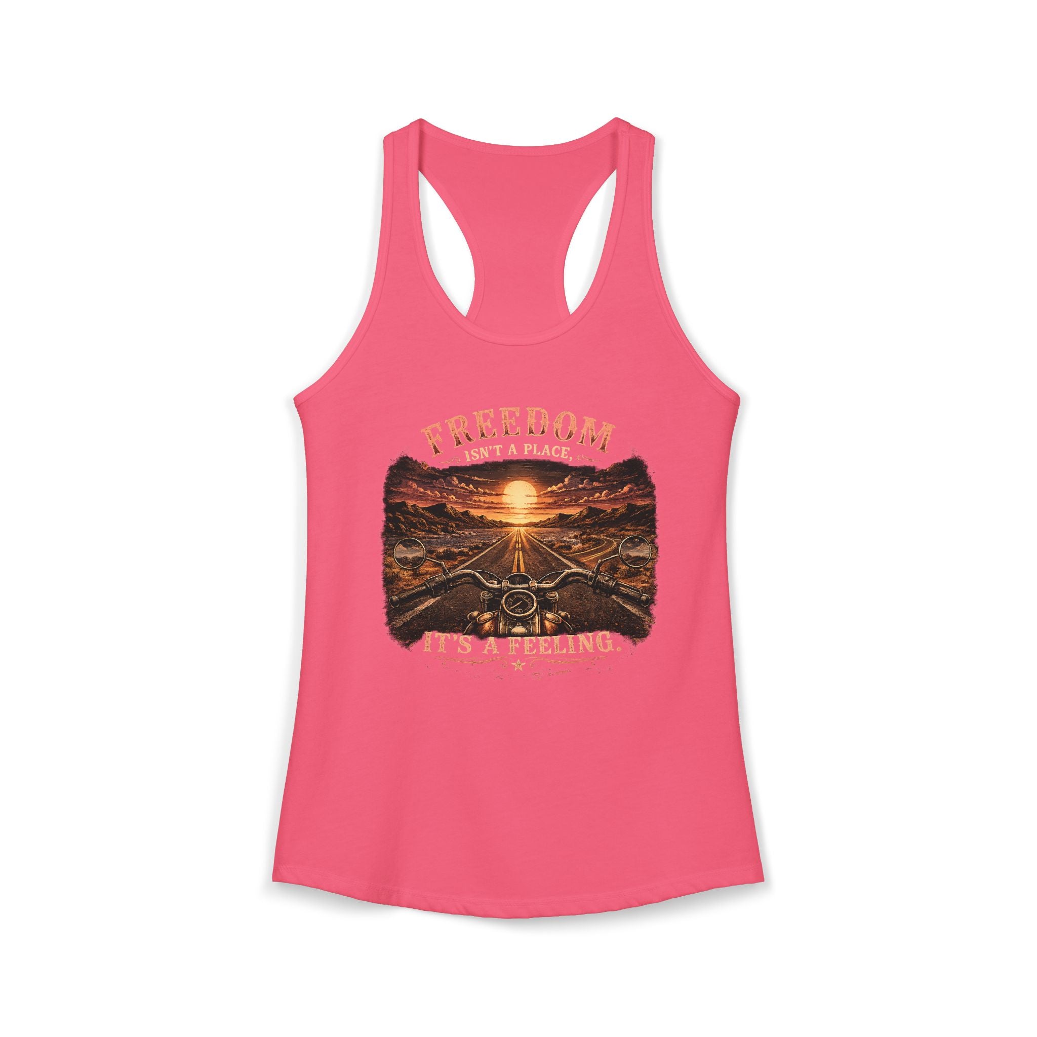 Women's Racerback Tank - Freedom Isn't a Place, It's a Feeling