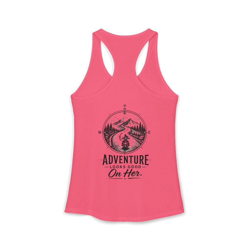 Women's Racerback Tank - Adventure Looks Good on Her