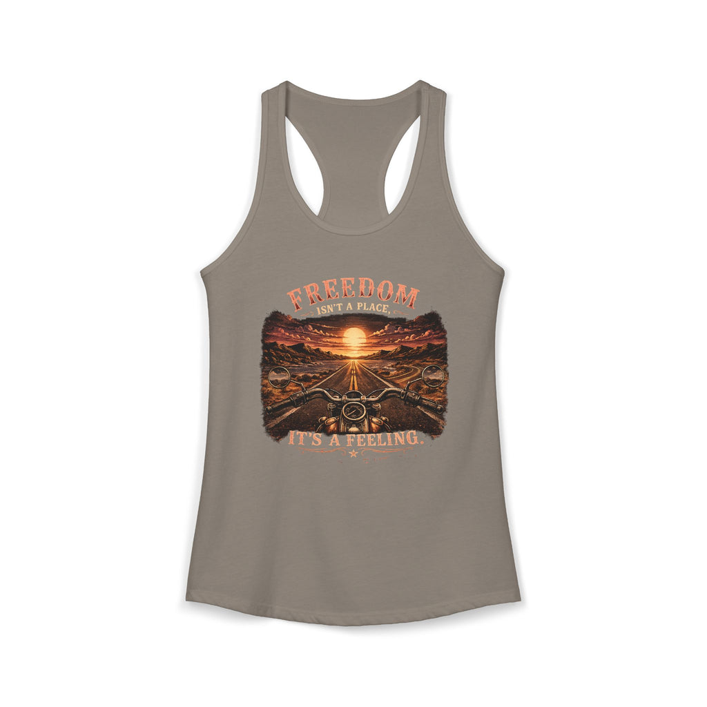 Women's Racerback Tank - Freedom Isn't a Place, It's a Feeling