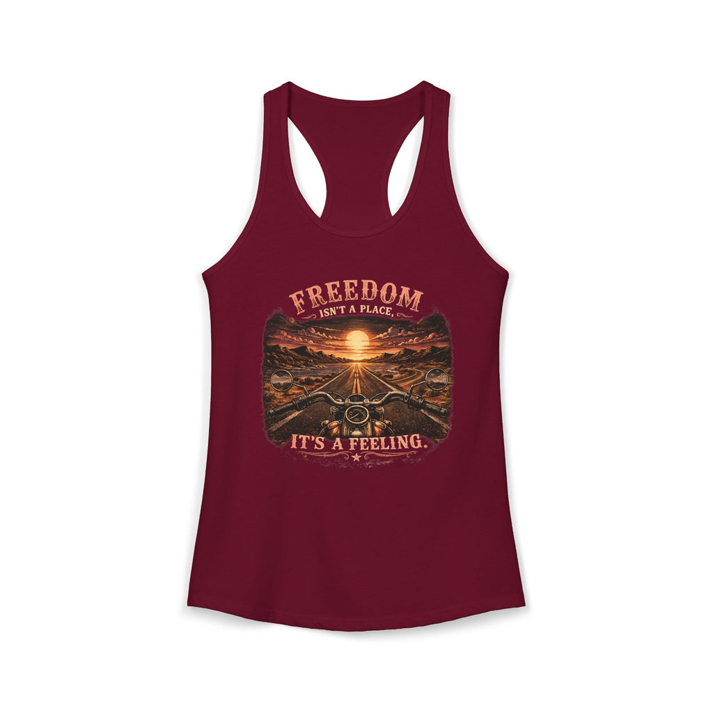 Women's Racerback Tank - Freedom Isn't a Place, It's a Feeling