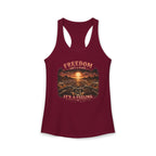 Women's Racerback Tank - Freedom Isn't a Place, It's a Feeling