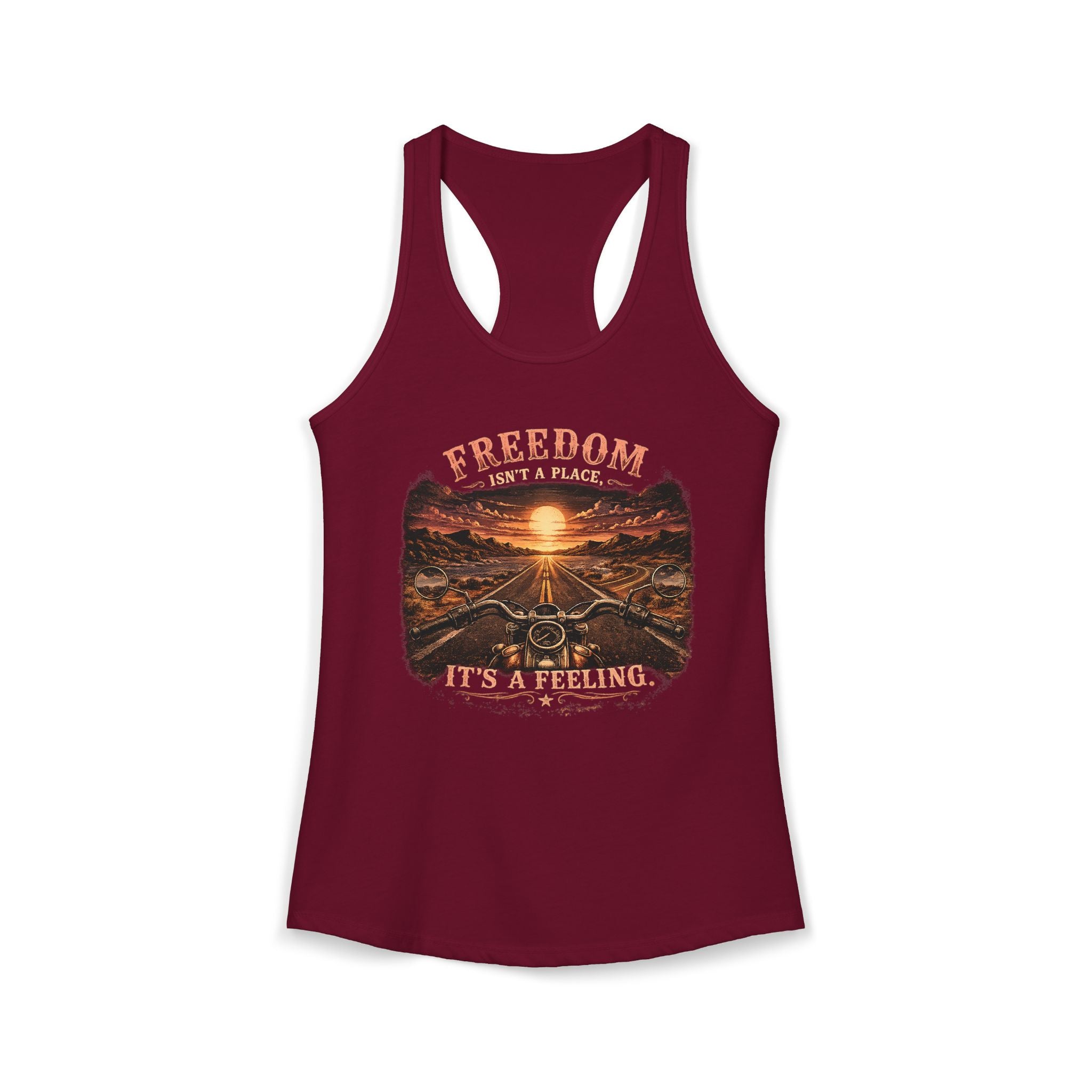 Women's Racerback Tank - Freedom Isn't a Place, It's a Feeling