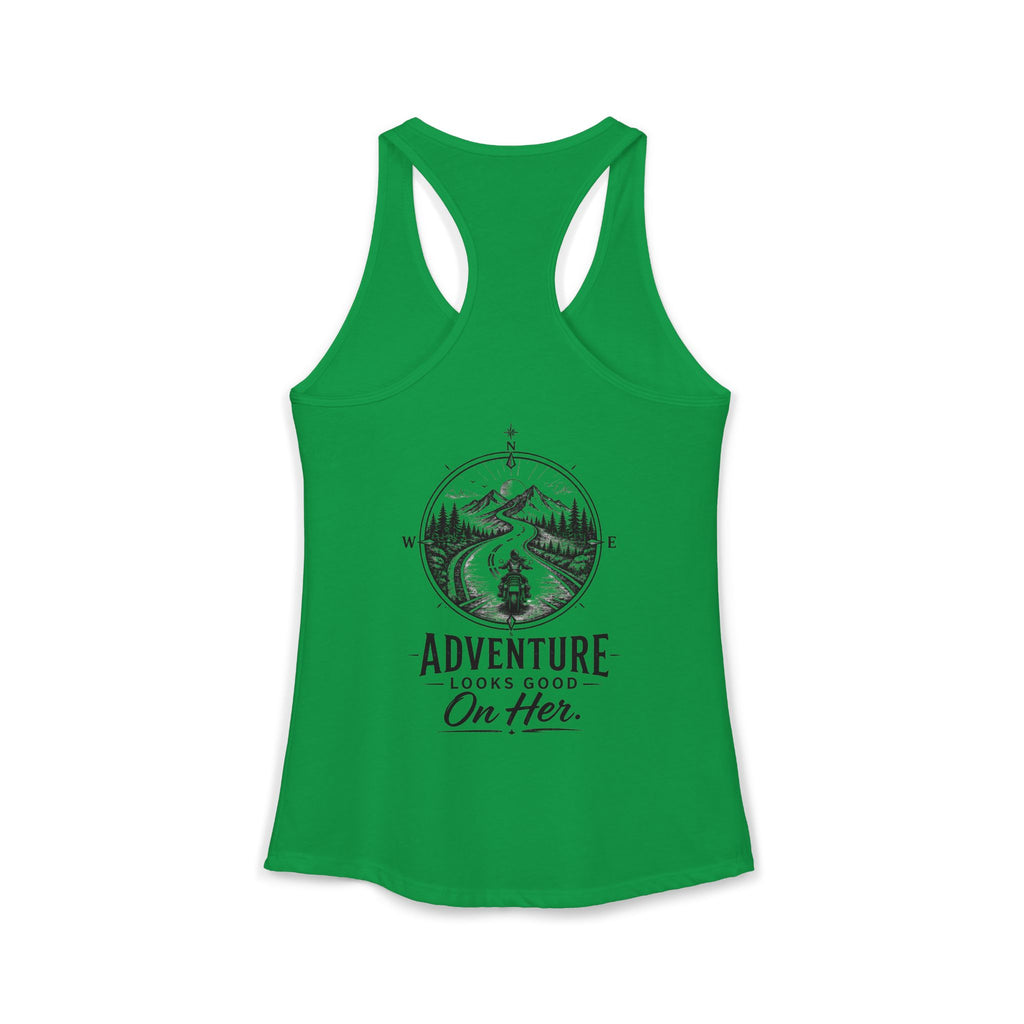 Women's Racerback Tank - Adventure Looks Good on Her