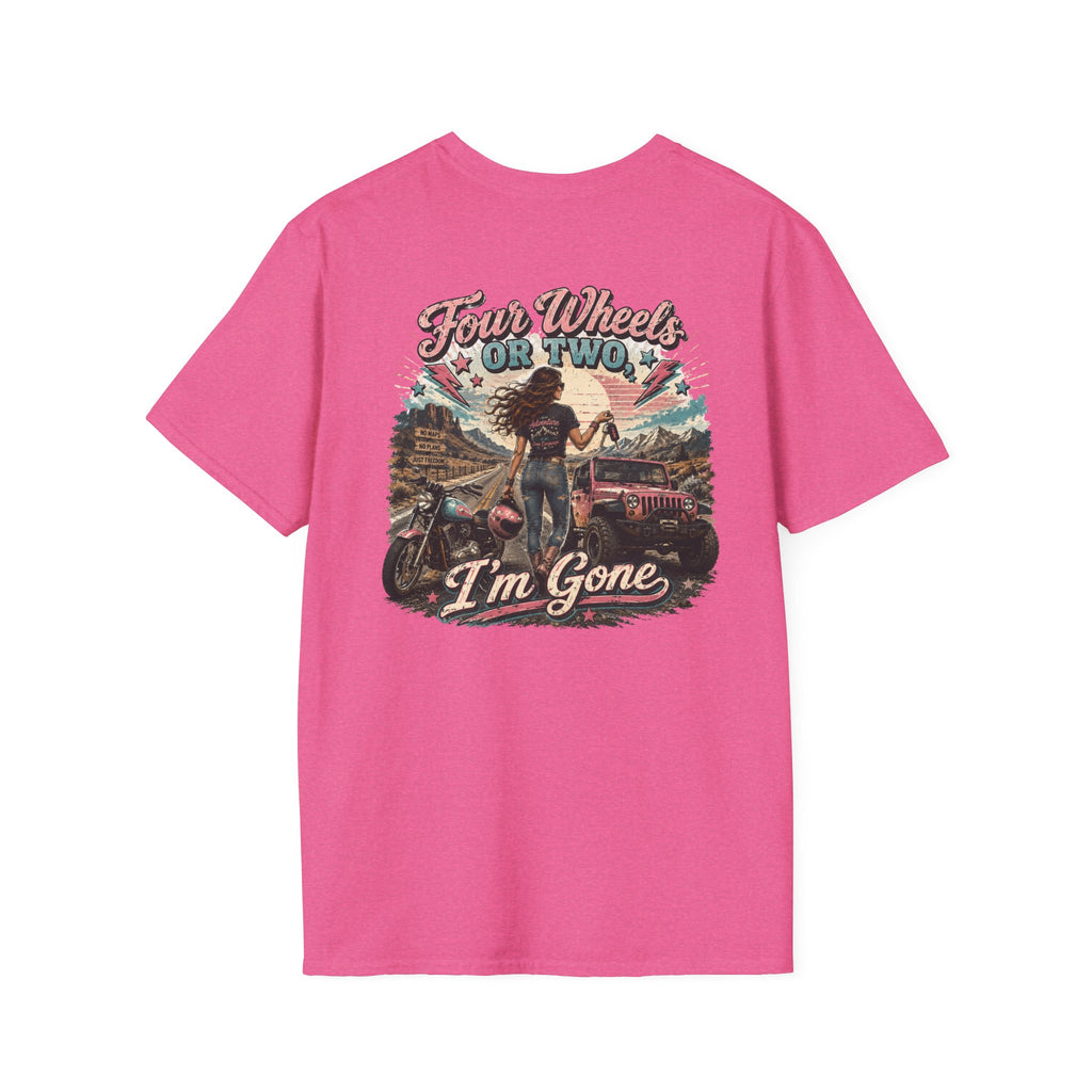 Classic T‑Shirt — Four Wheels or Two, I'm Gone
