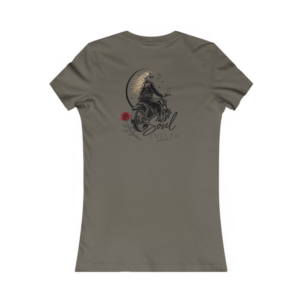 Women's Motorcycle Tee — "Soul Fueled" Graphic Shirt