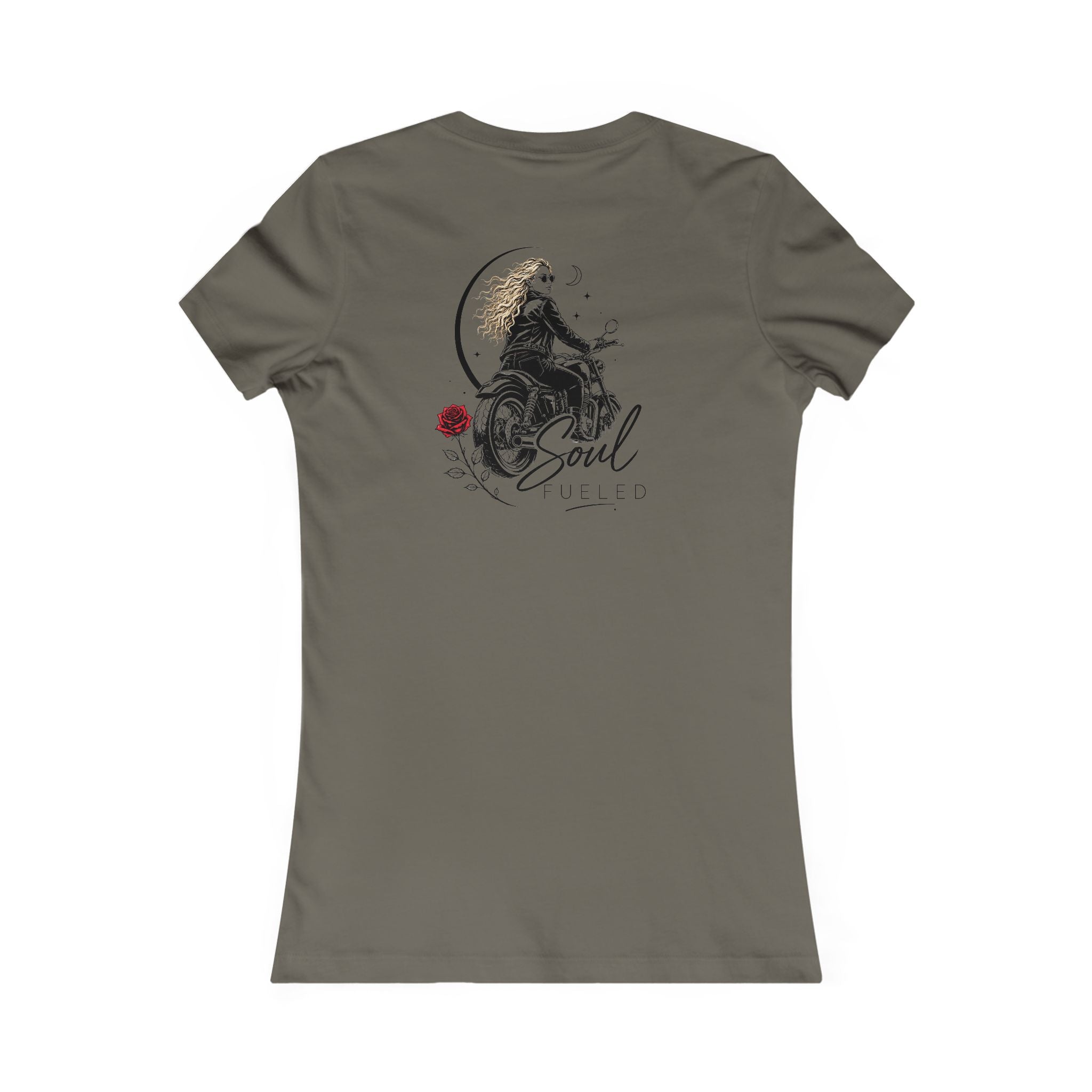 Women's Motorcycle Tee — "Soul Fueled" Graphic Shirt