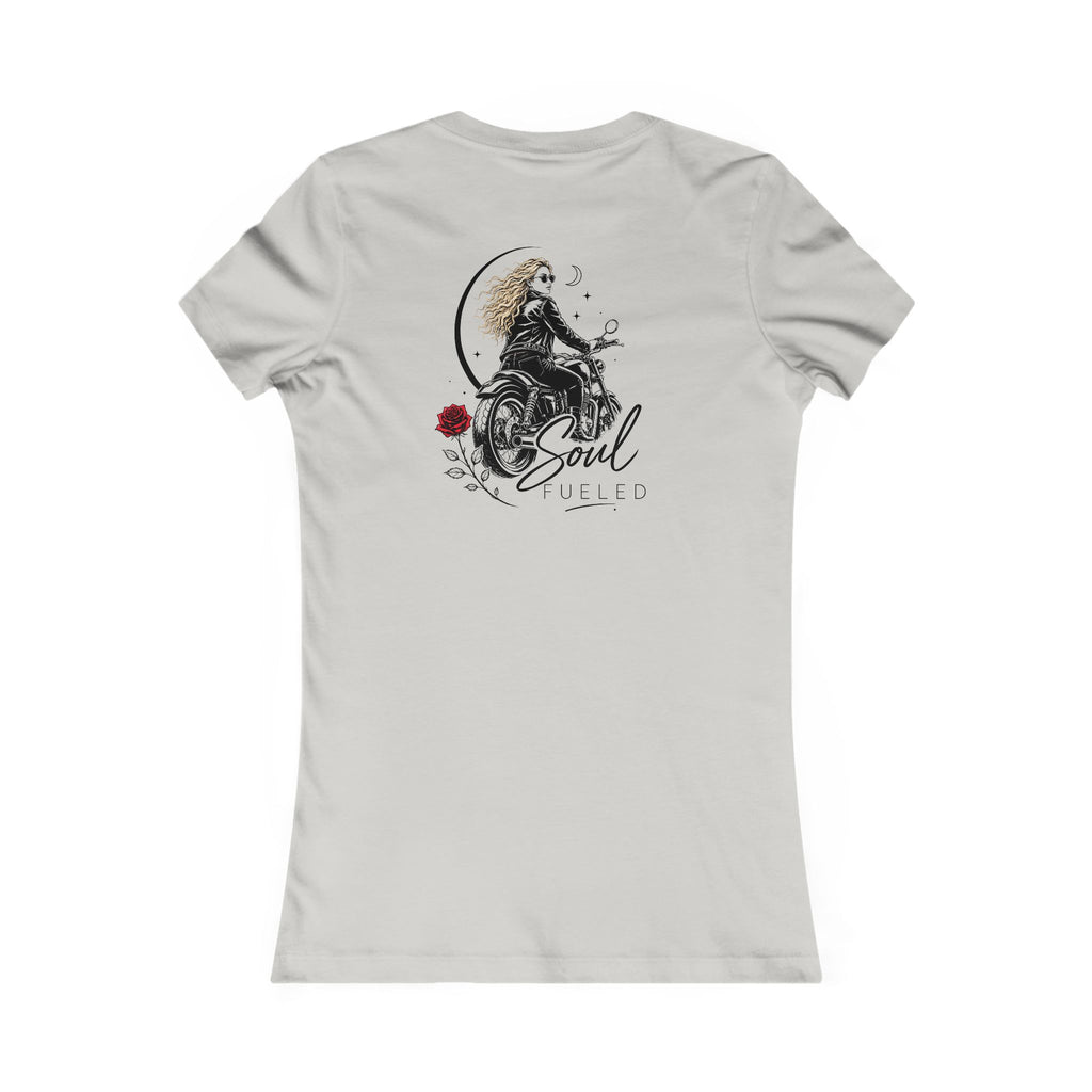 Women's Motorcycle Tee — "Soul Fueled" Graphic Shirt