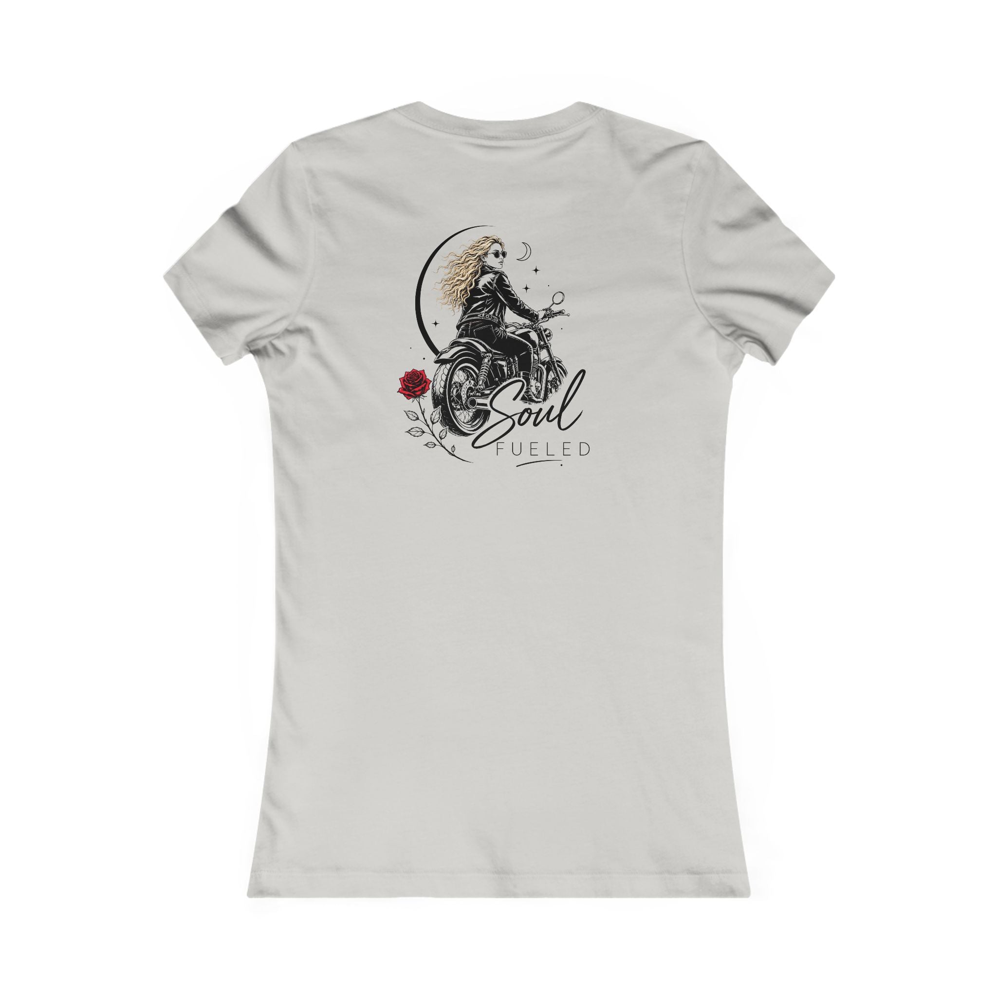 Women's Motorcycle Tee — "Soul Fueled" Graphic Shirt