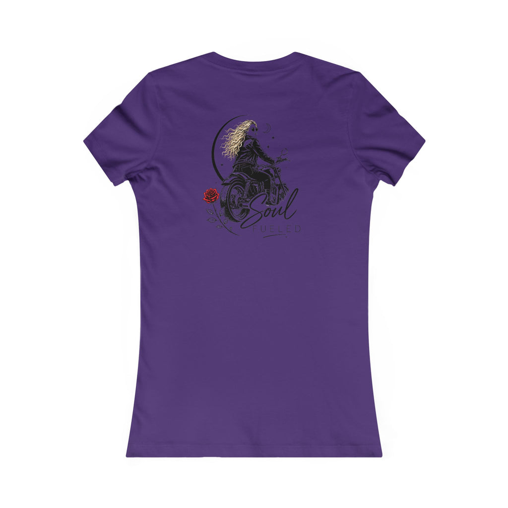Women's Motorcycle Tee — "Soul Fueled" Graphic Shirt