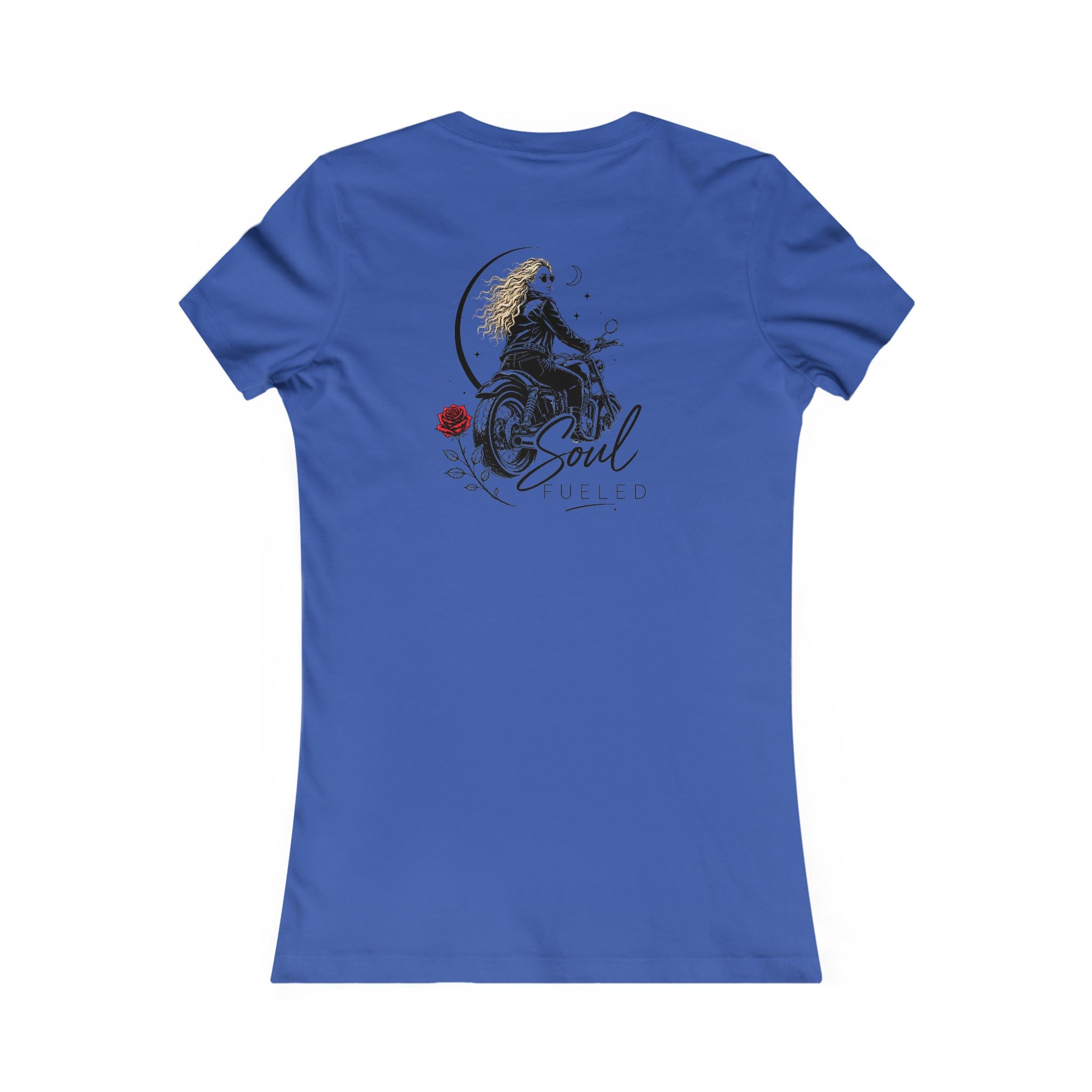 Women's Motorcycle Tee — "Soul Fueled" Graphic Shirt