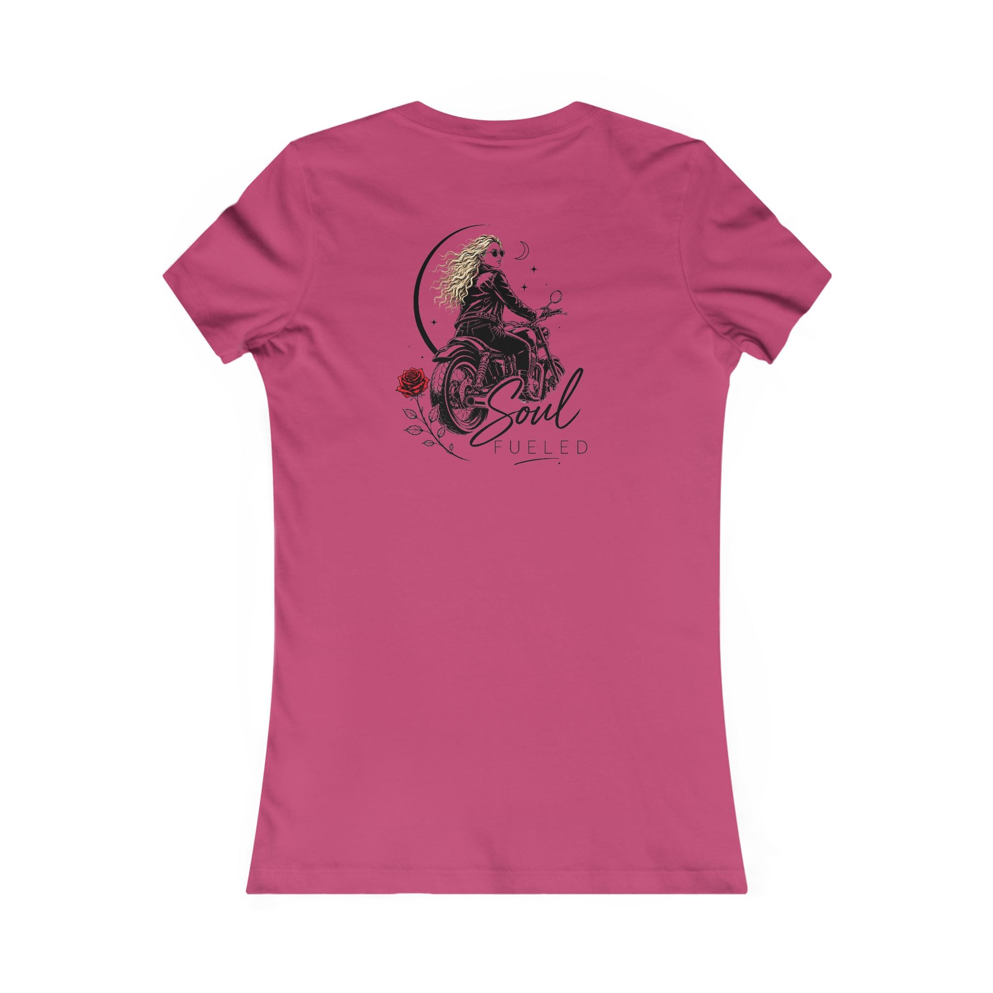 Women's Motorcycle Tee — "Soul Fueled" Graphic Shirt