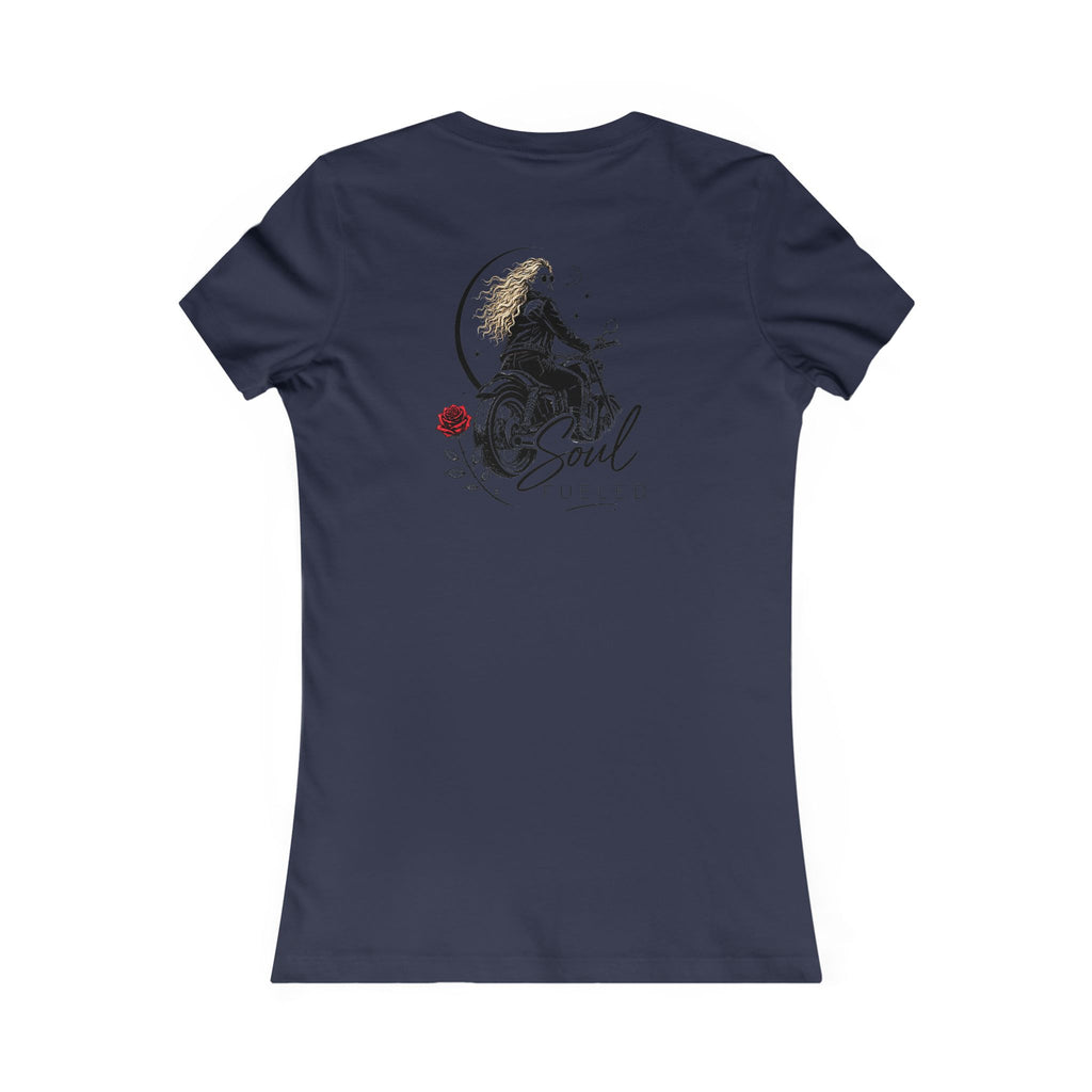 Women's Motorcycle Tee — "Soul Fueled" Graphic Shirt