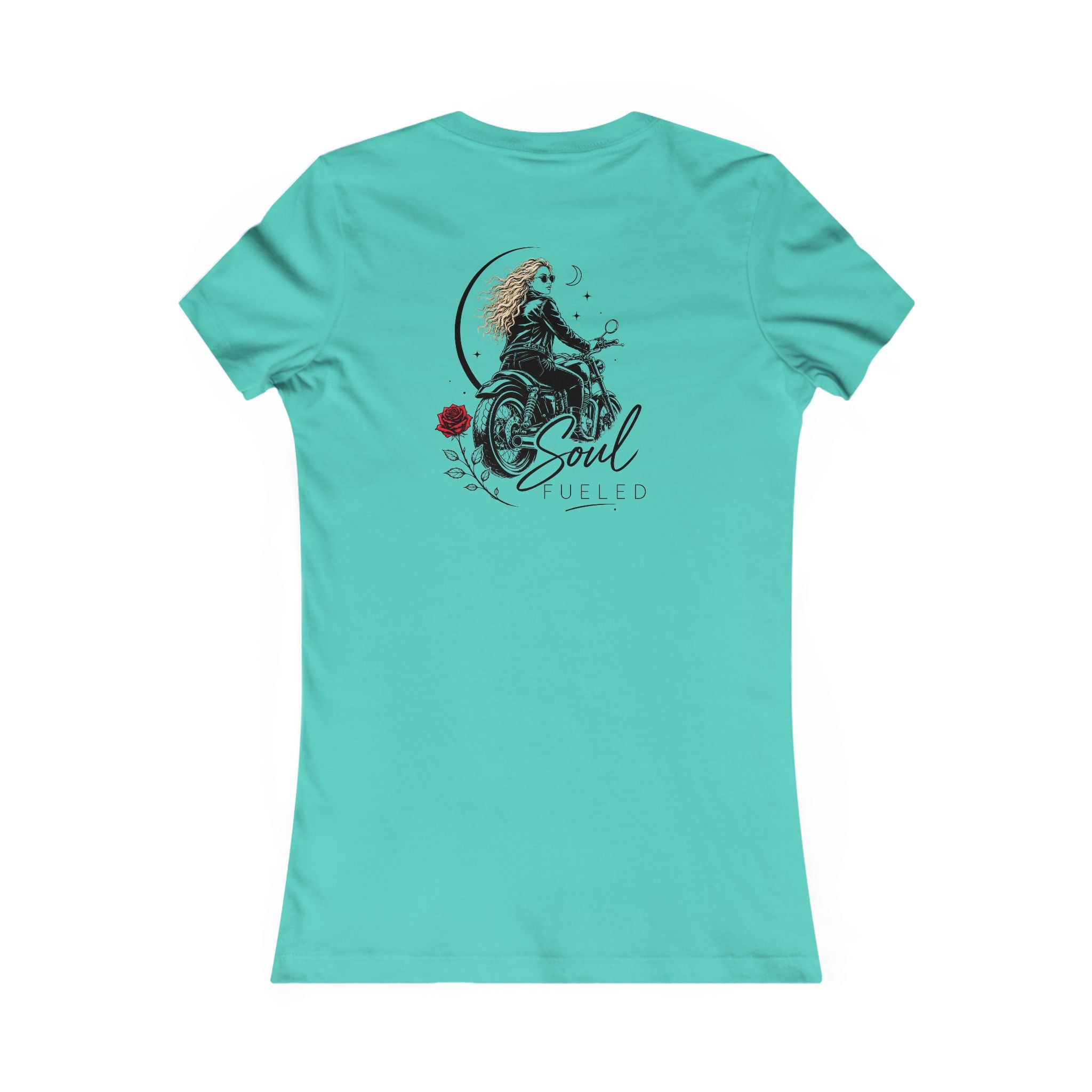 Women's Motorcycle Tee — "Soul Fueled" Graphic Shirt