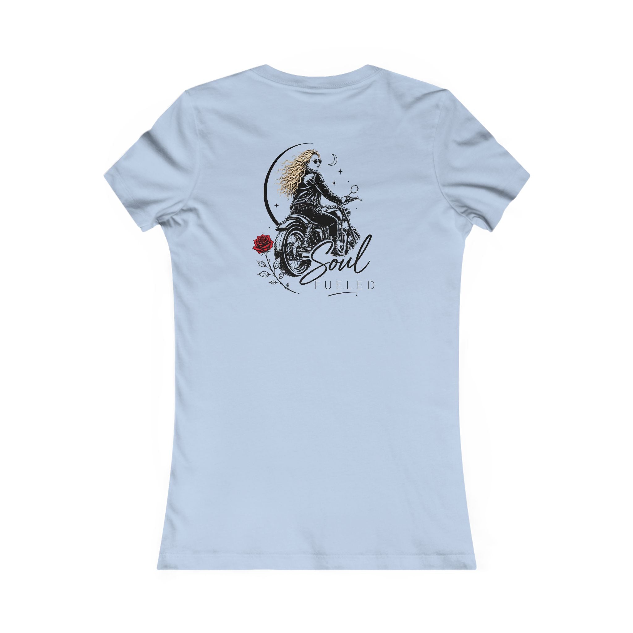 Women's Motorcycle Tee — "Soul Fueled" Graphic Shirt