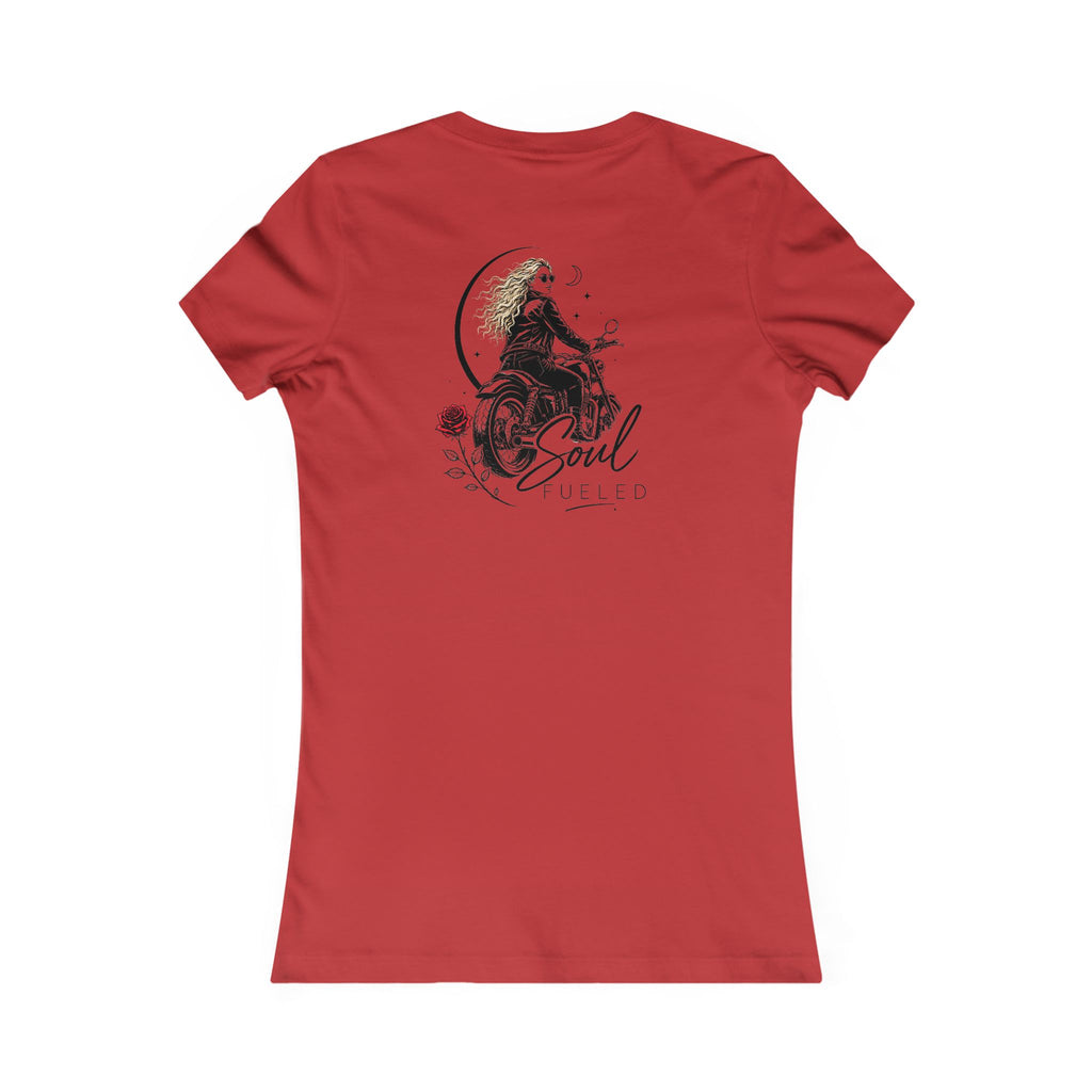 Women's Motorcycle Tee — "Soul Fueled" Graphic Shirt