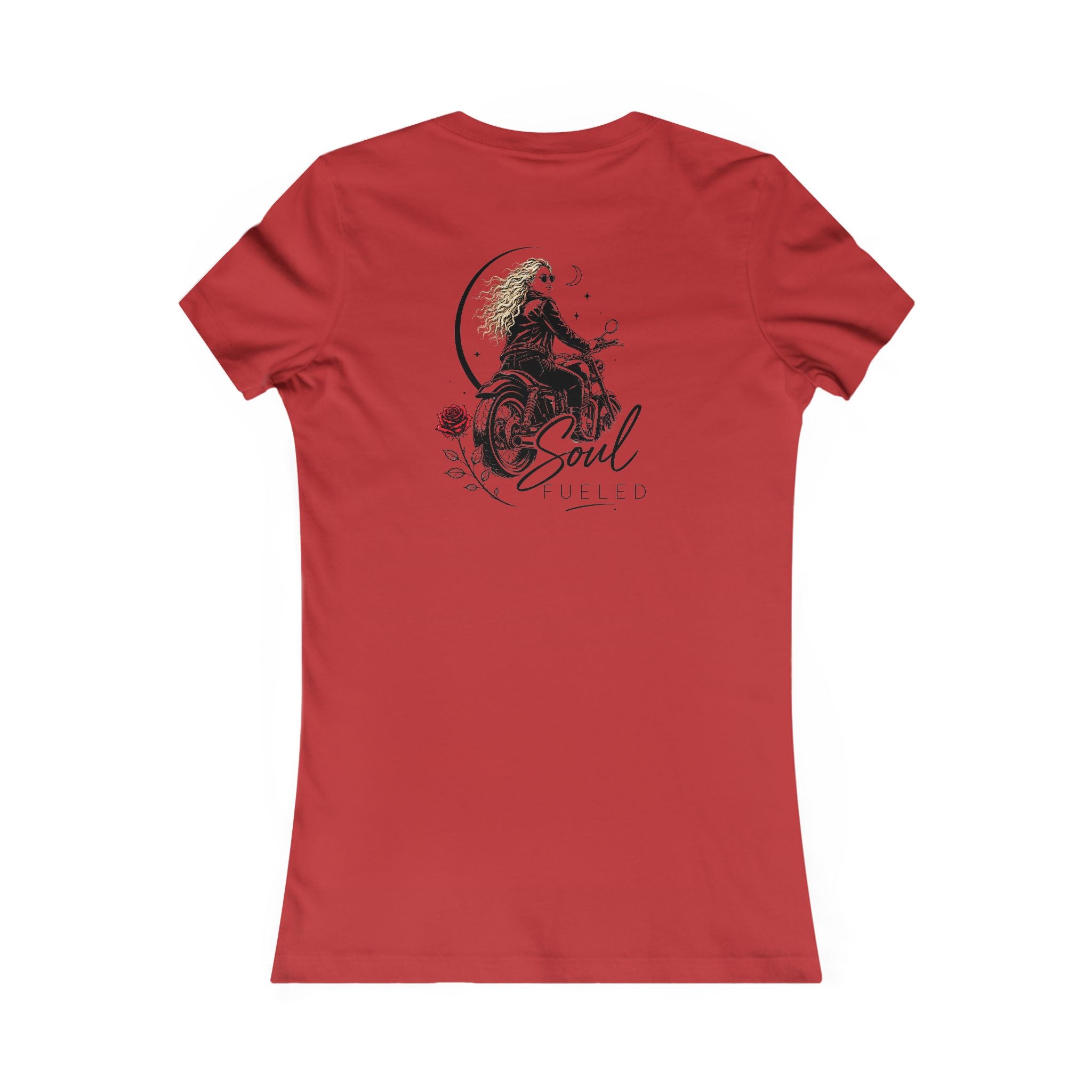 Women's Motorcycle Tee — "Soul Fueled" Graphic Shirt