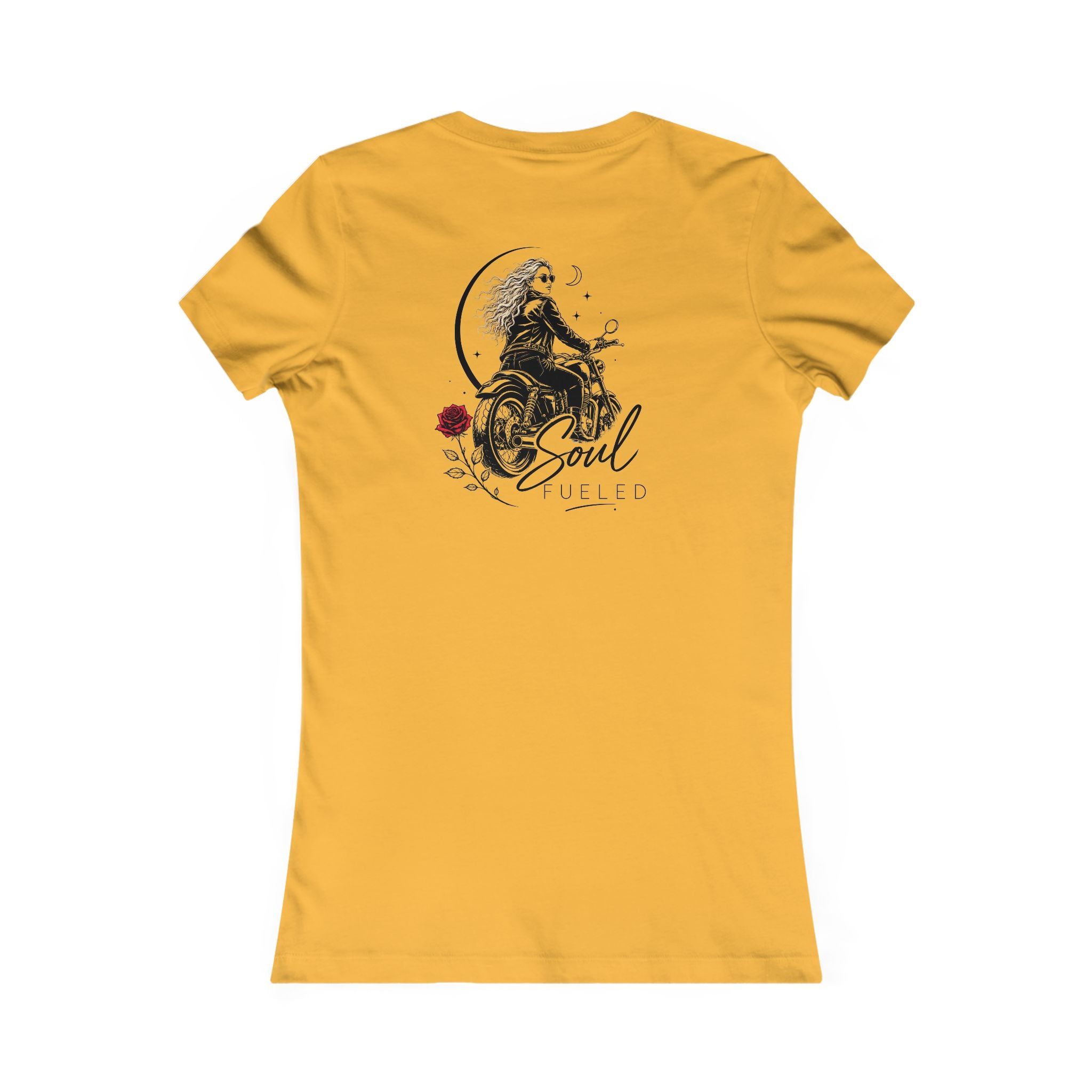 Women's Motorcycle Tee — "Soul Fueled" Graphic Shirt