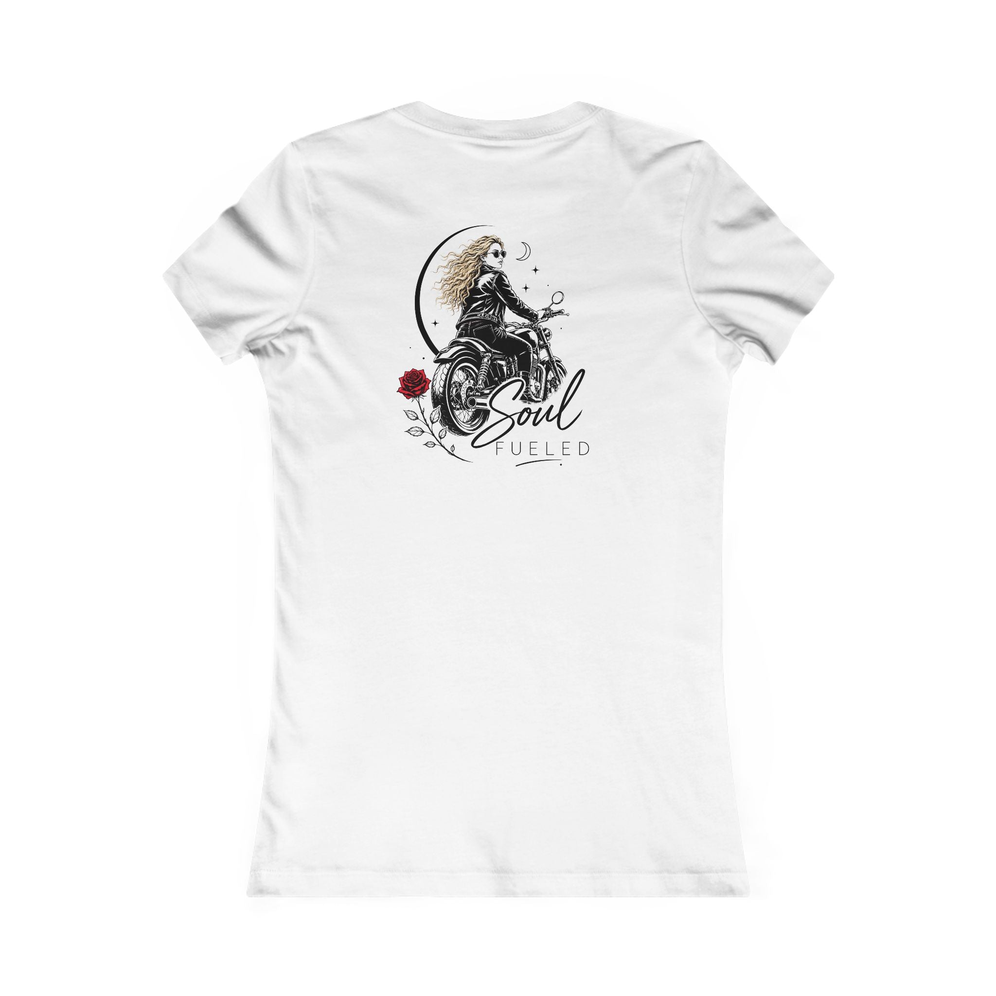 Women's Motorcycle Tee — "Soul Fueled" Graphic Shirt