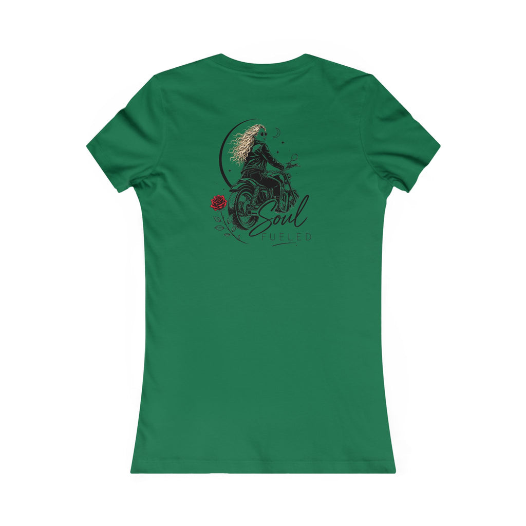 Women's Motorcycle Tee — "Soul Fueled" Graphic Shirt