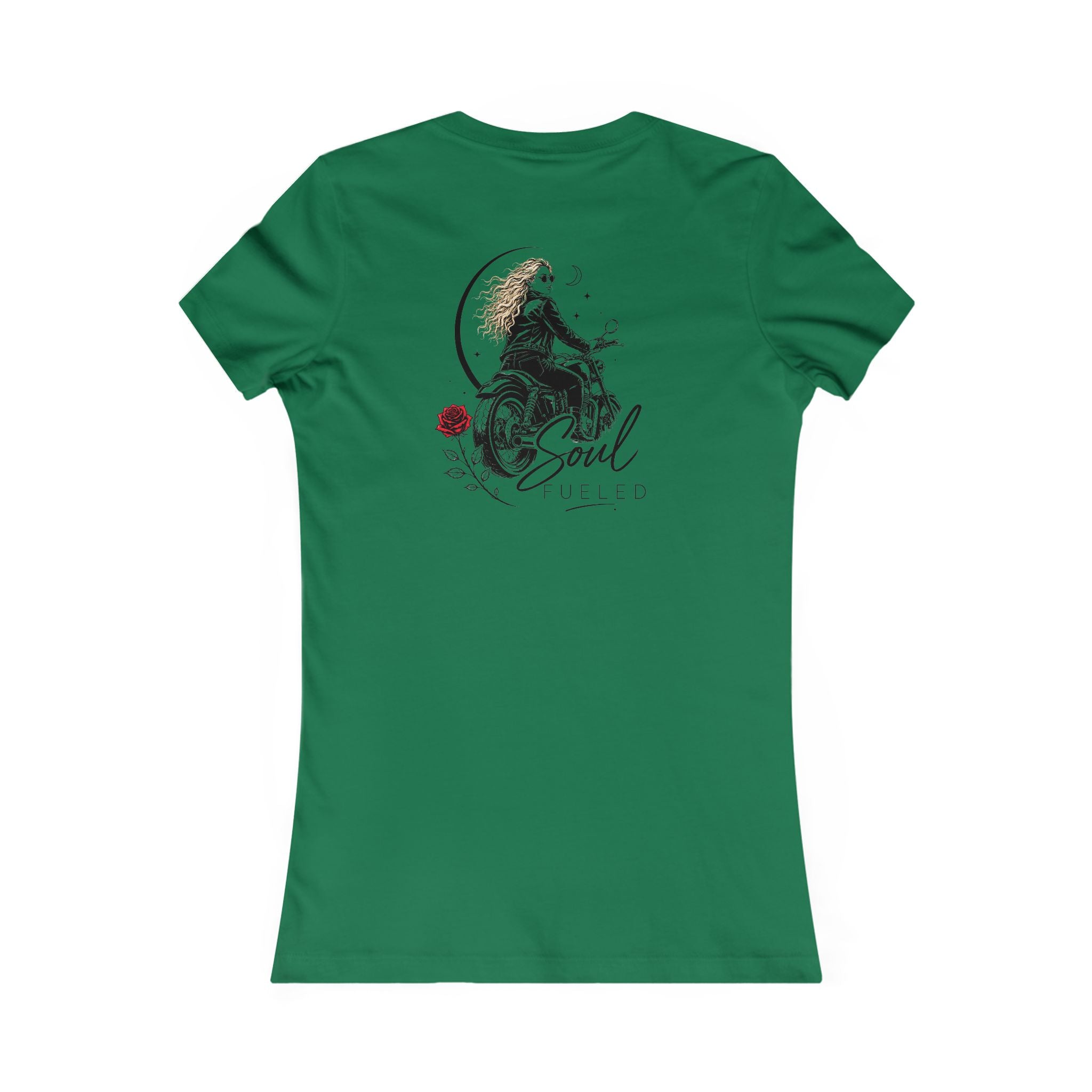 Women's Motorcycle Tee — "Soul Fueled" Graphic Shirt