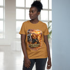 Women’s Motorcycle Tee — "Chasing Sunsets & Freedom" Graphic Shirt