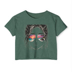 Women's Crop Top — Sunglasses/Jeep Sunset Graphic