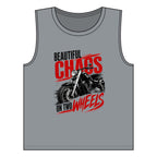 Beautiful Chaos on Two Wheels Muscle Tank — Women's Motorcycle Biker Tank Top