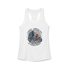Women's Racerback Tank - Love, Loyalty and Loud Pipes