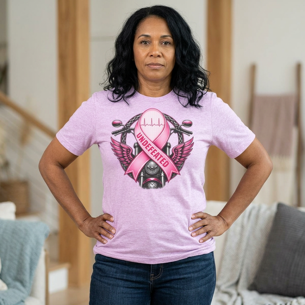 Undefeated Pink Ribbon Tee