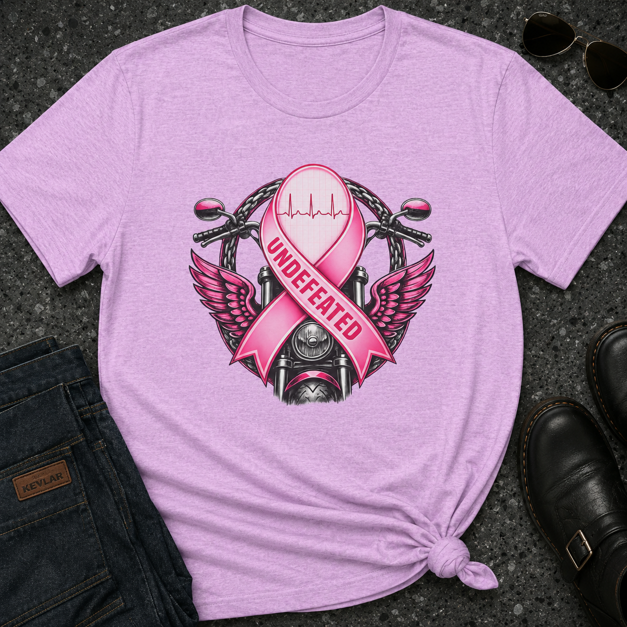 Undefeated Pink Ribbon Tee