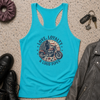 Women's Racerback Tank - Love, Loyalty and Loud Pipes