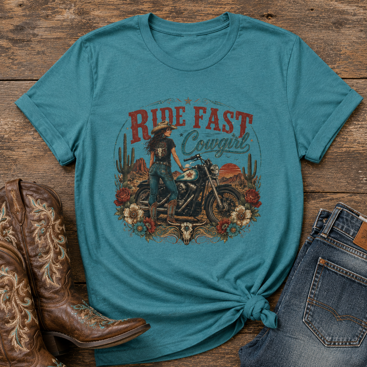Cowgirl Motorcycle T-Shirt |