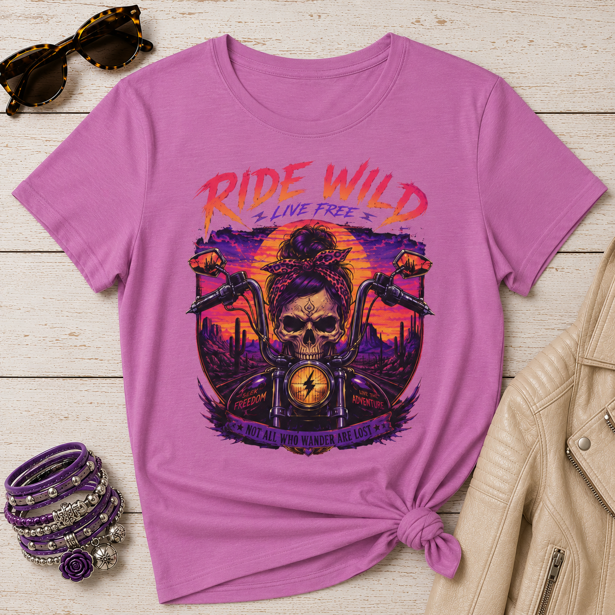 Purple Skull- Ride Wild