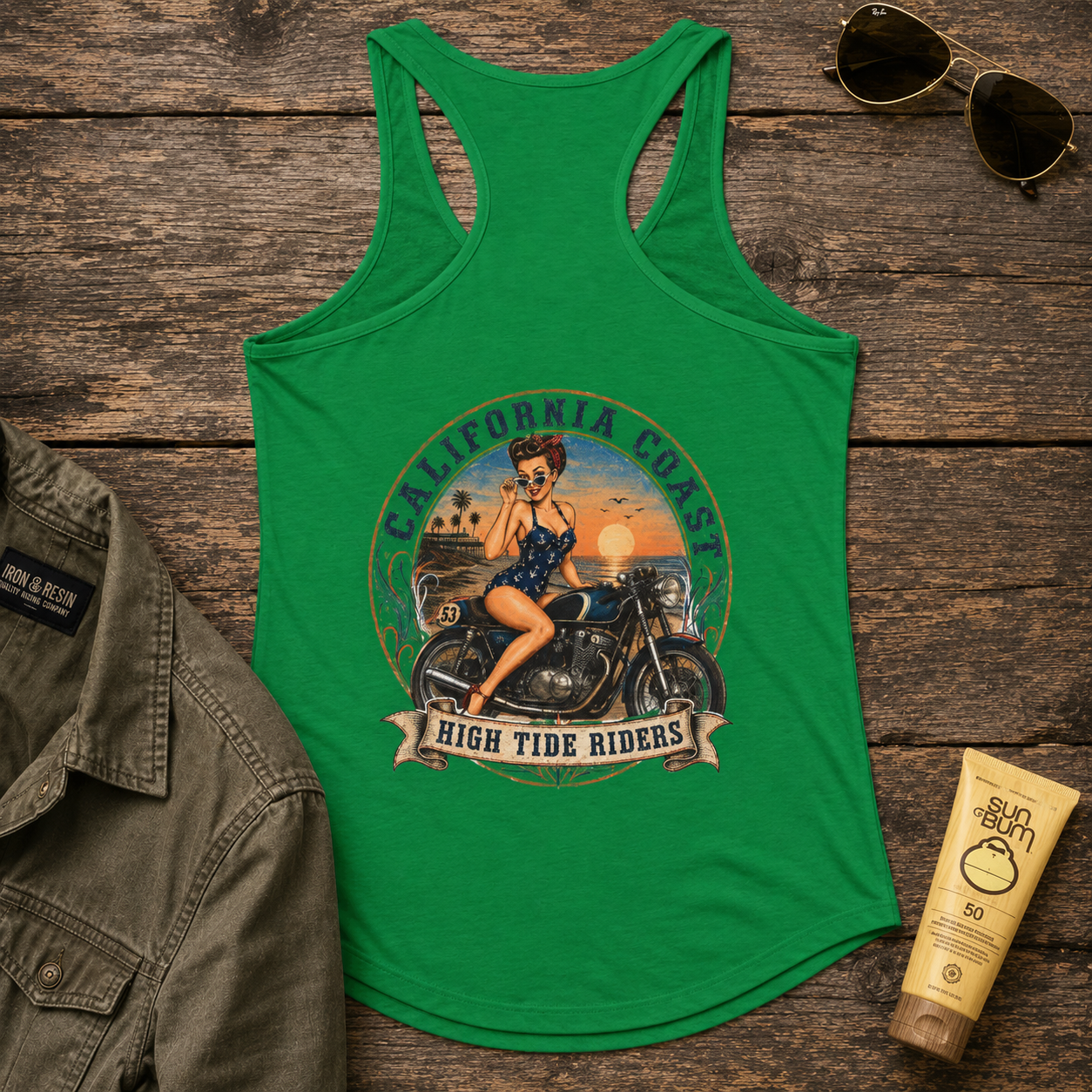Women's Racerback Tank - California Coast