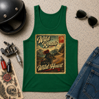 Wild Roads, Wild Heart Tank Top — Vintage Motorcycle Adventure Graphic Tank