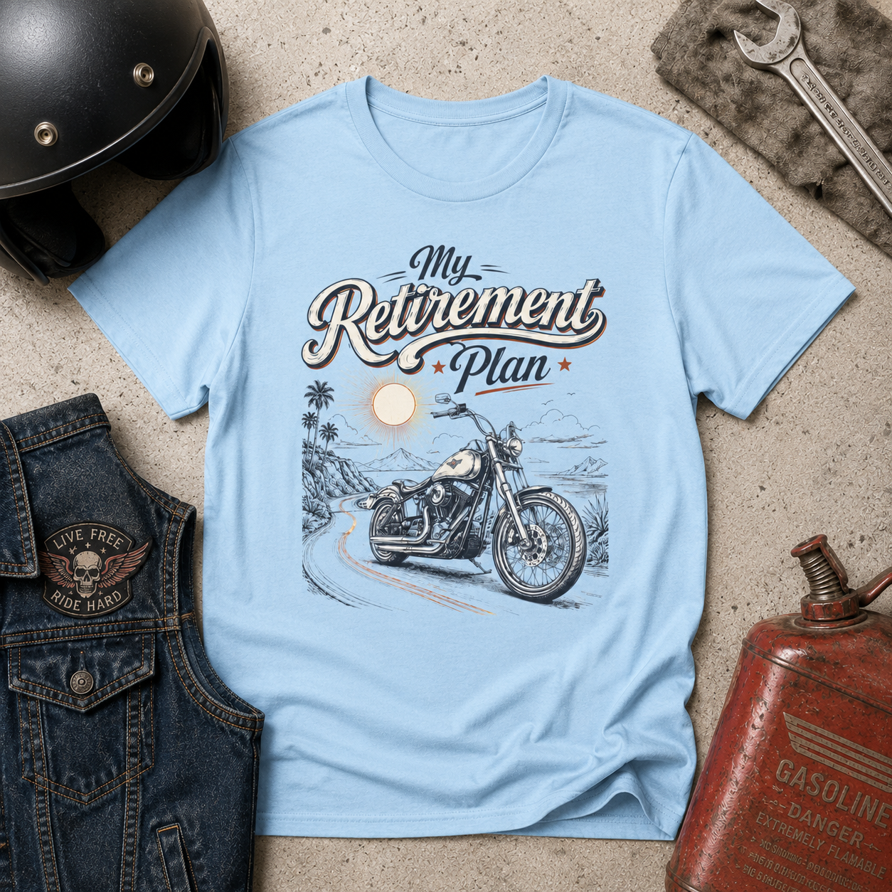 Motorcycle Retirement Plan Tee — My Retirement Plan Biker T-Shirt
