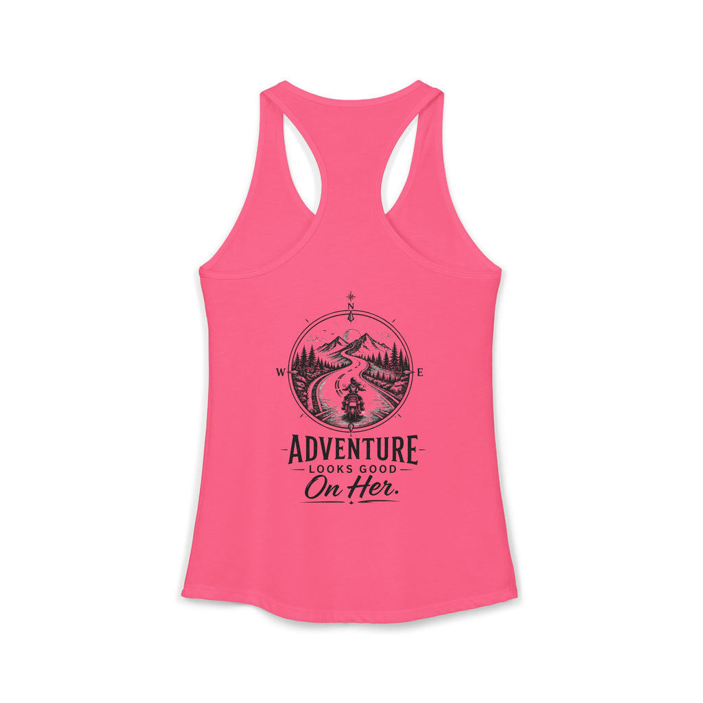 Women's Racerback Tank - Adventure Looks Good on Her