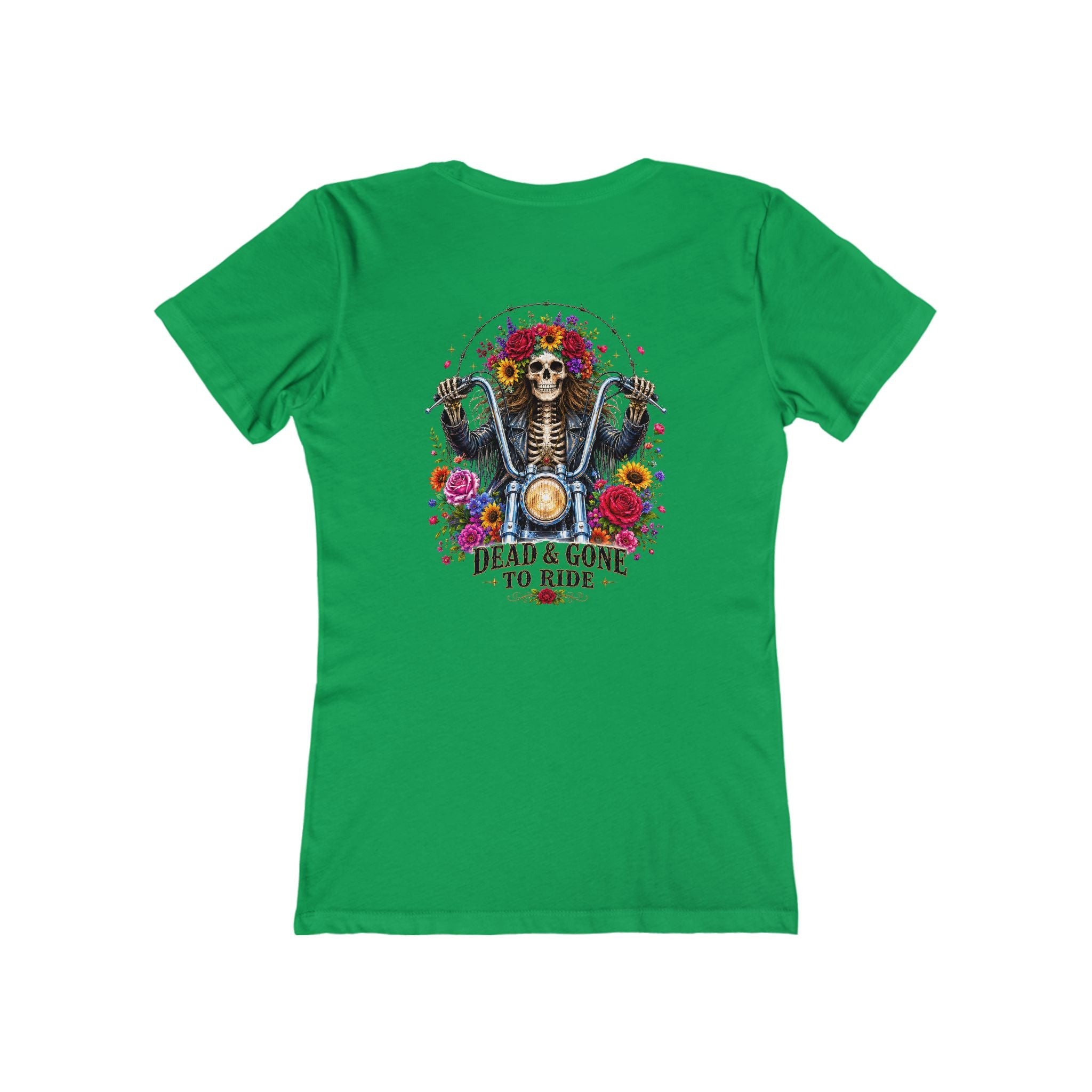 Dead and Gone to Ride- Motorcycle Graphic Tee — Women's Boyfriend T-Shirt