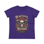 Women's 'Beautiful Badass' Skull Roses Tee