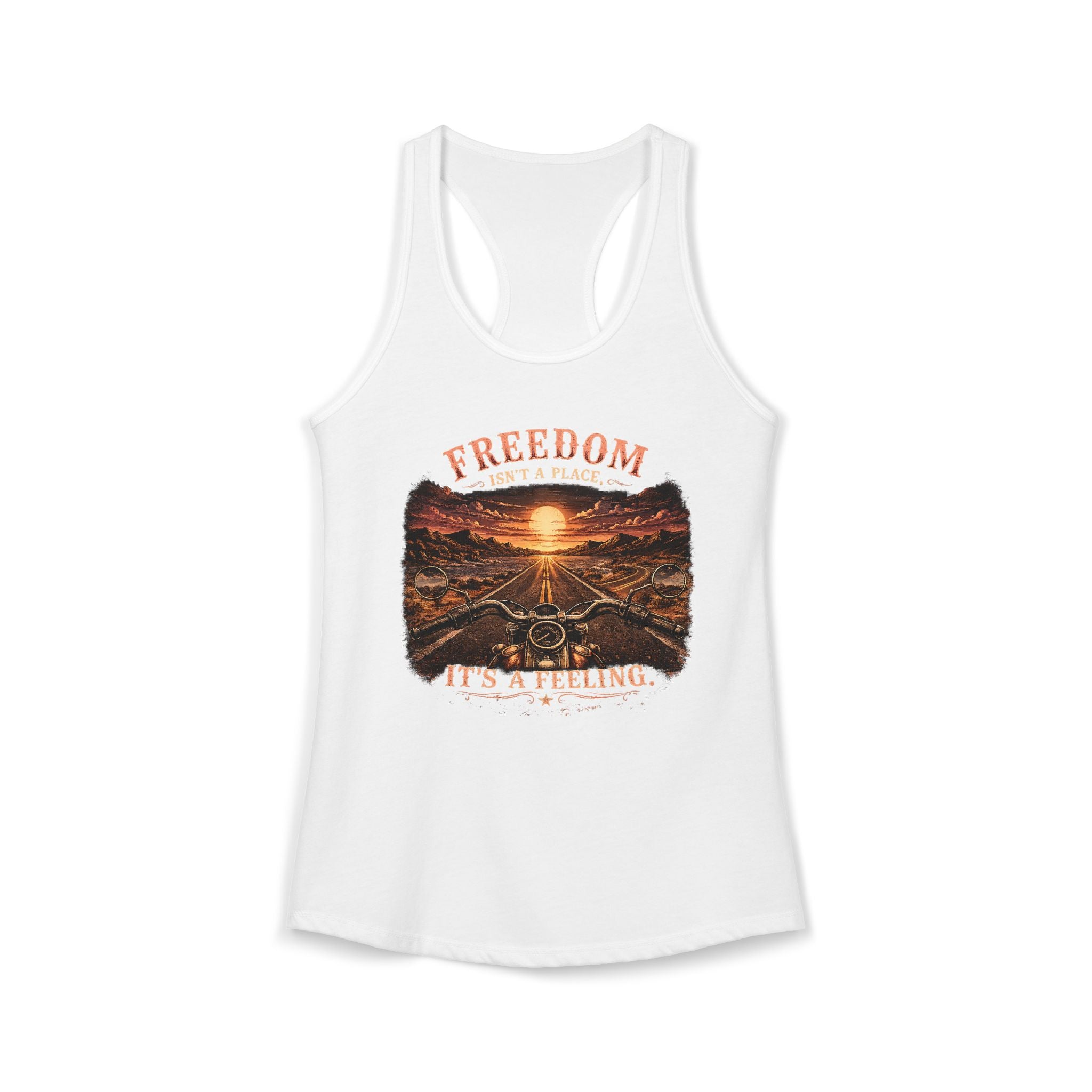 Women's Racerback Tank - Freedom Isn't a Place, It's a Feeling