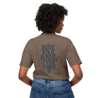 Ride Far Laugh Loud Live Free T-Shirt — Motorcycle Adventure Graphic Tee