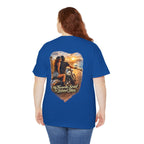 T-Shirt — "My Favorite Seat Is Behind You" Motorcycle Couple Sunset Tee