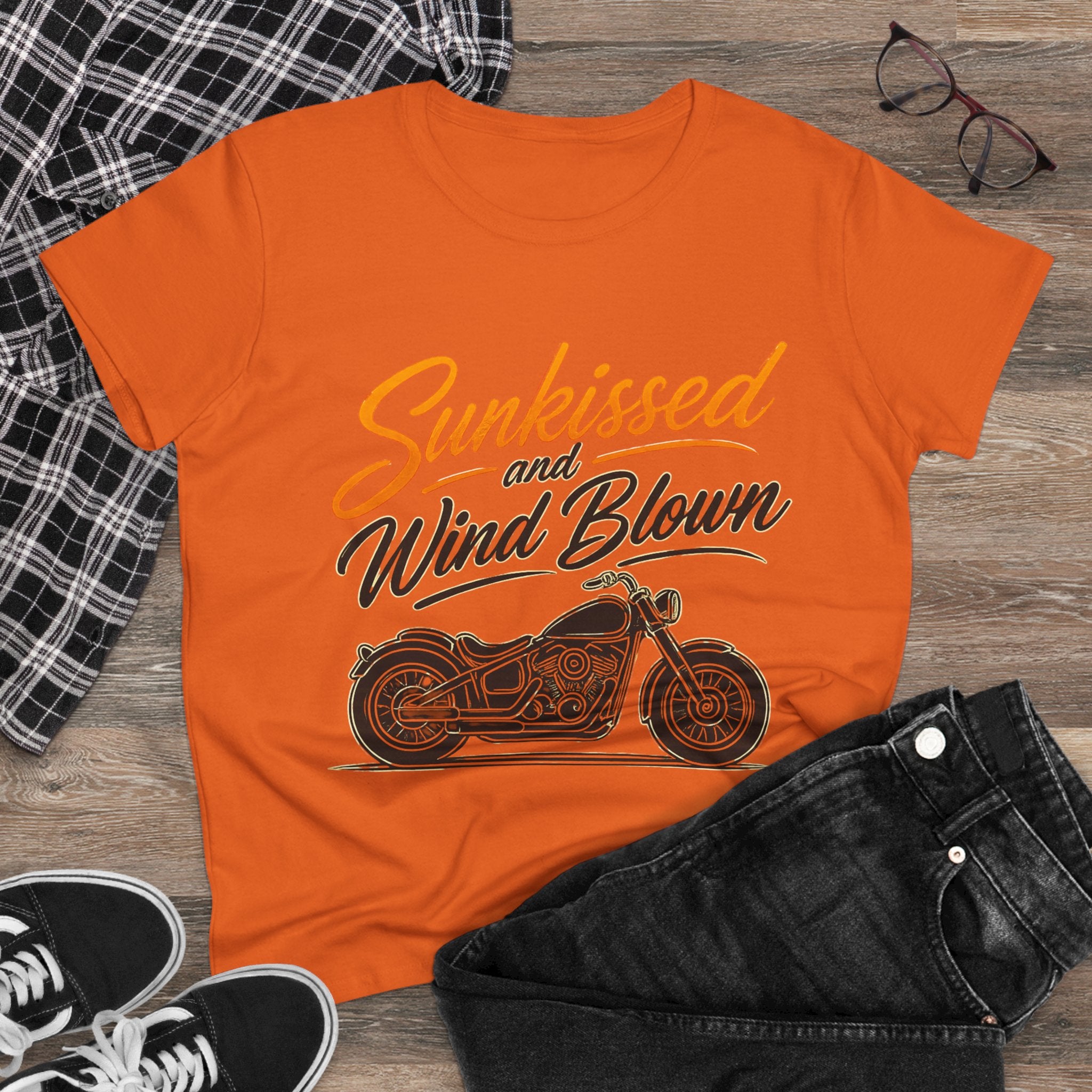 Sunkissed & Wind Blown Motorcycle Tee — Women's Biker T-Shirt