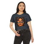 Women's Crop Top — Sunglasses/Motorcyle Sunset Graphic