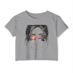 Women's Crop Top — Sunglasses/Jeep Sunset Graphic