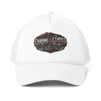 Chrome & Curves Trucker Hat — Vintage Motorcycle Logo Foam Mesh Cap