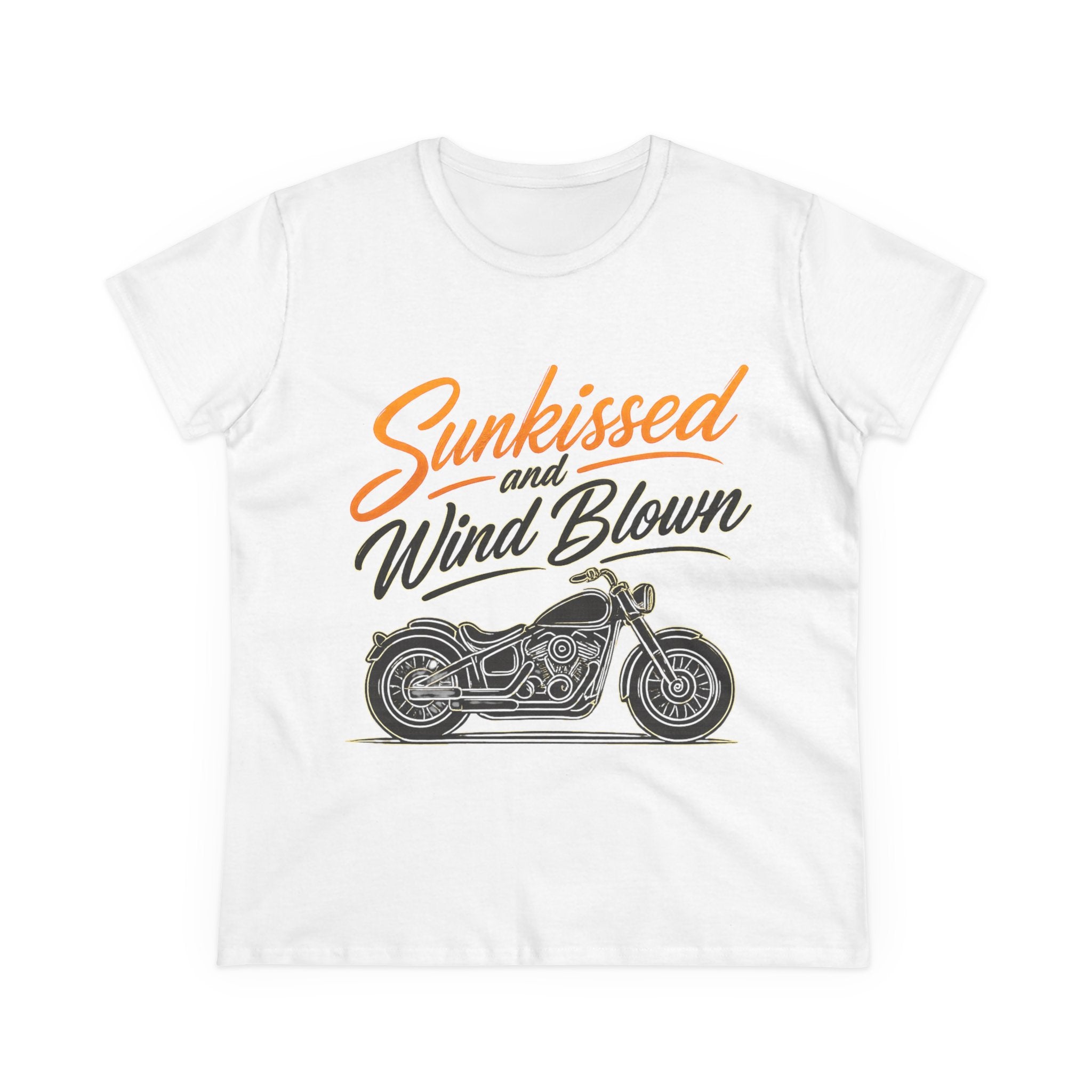 Sunkissed & Wind Blown Motorcycle Tee — Women's Biker T-Shirt