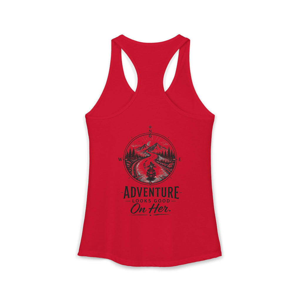 Women's Racerback Tank - Adventure Looks Good on Her