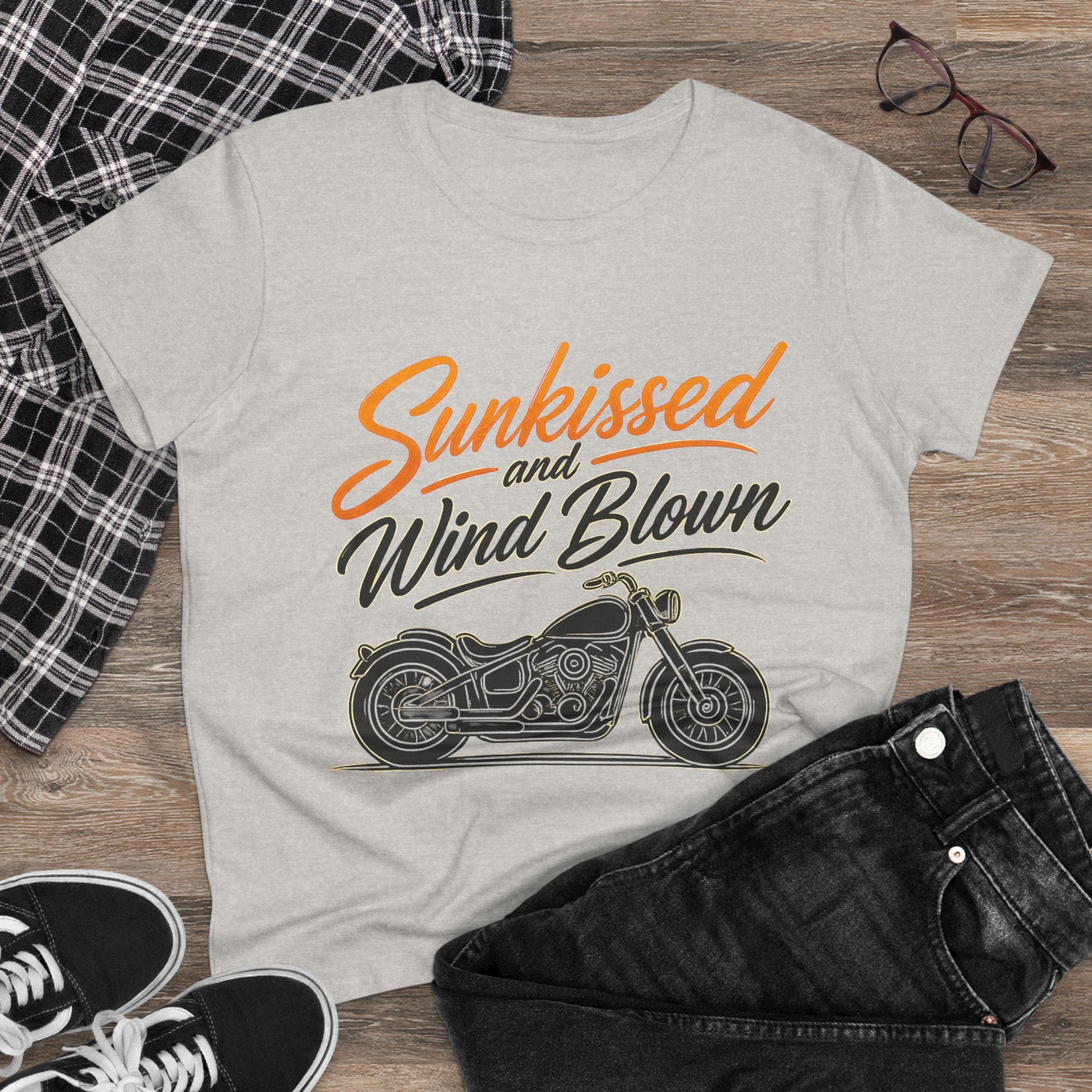 Sunkissed & Wind Blown Motorcycle Tee — Women's Biker T-Shirt